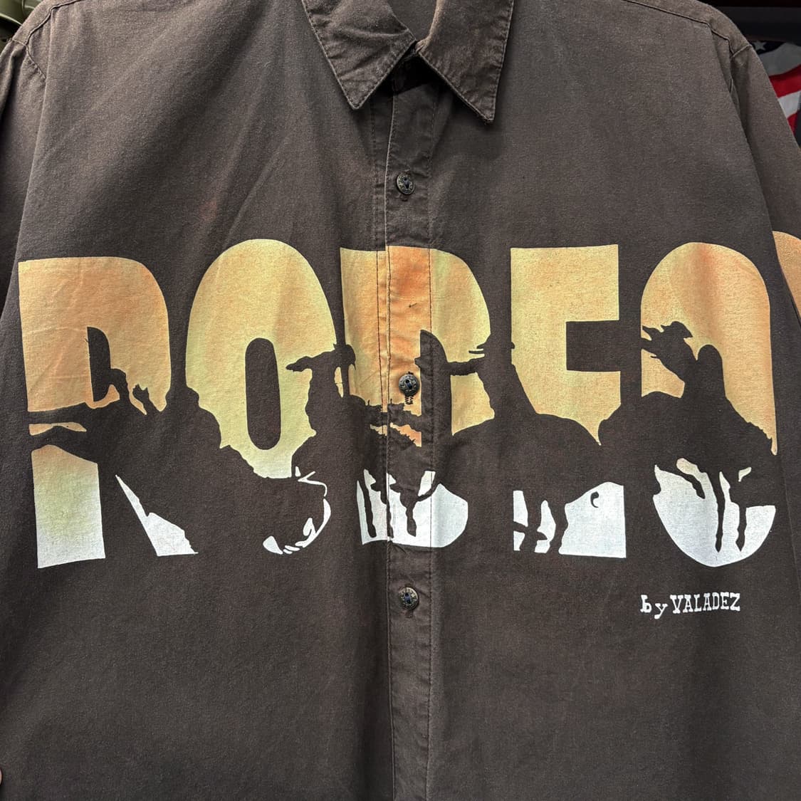 90s 알라잔 카우보이 로데오 프린팅 아트워크 웨스턴셔츠 N516 상품이미지5