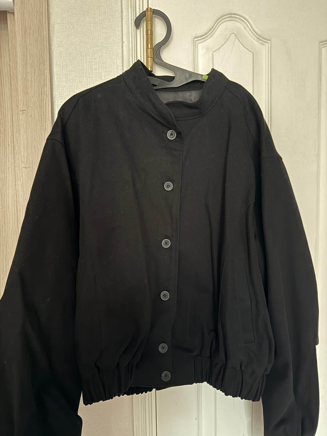 페스토 코튼 봄버 점퍼 블랙 상품이미지4