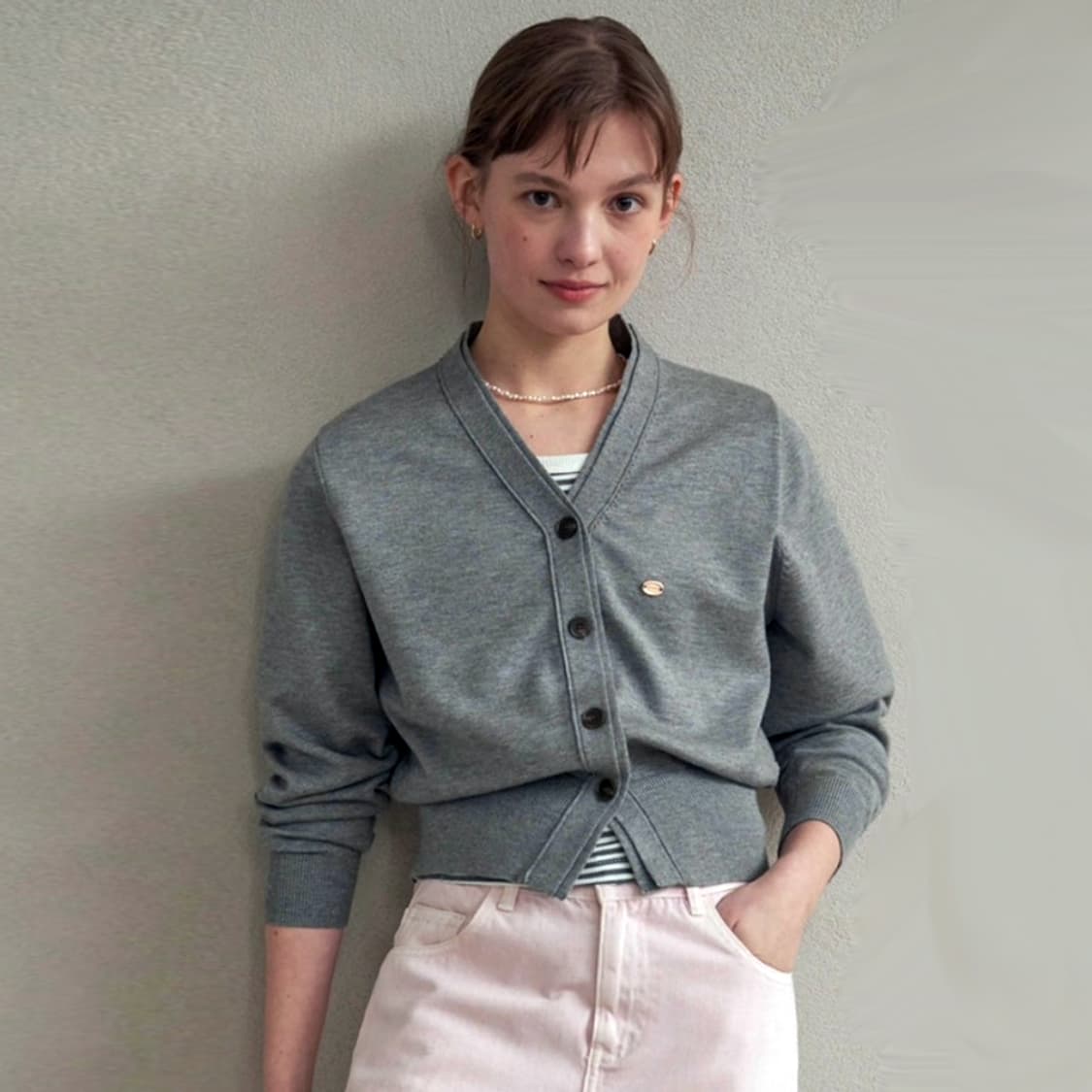 라퍼지포우먼(Lafudge for Woman) 클래식 V넥 가디건 66- 상품이미지1