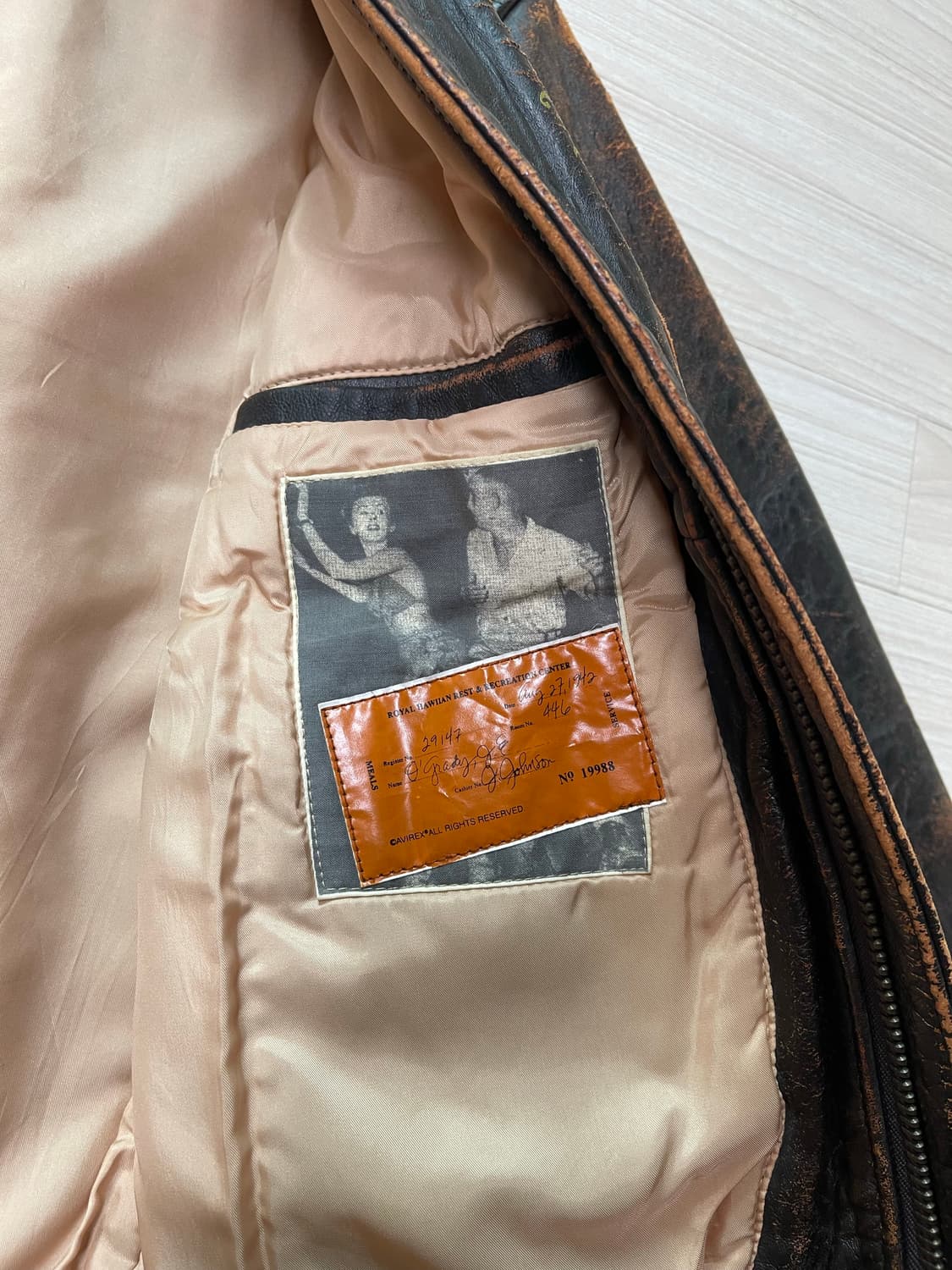 Avirex 구제 가죽자켓 상품이미지3