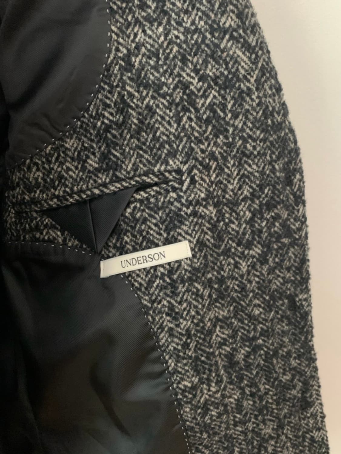 언더슨 헤링본 울자켓 블랙 상품이미지6