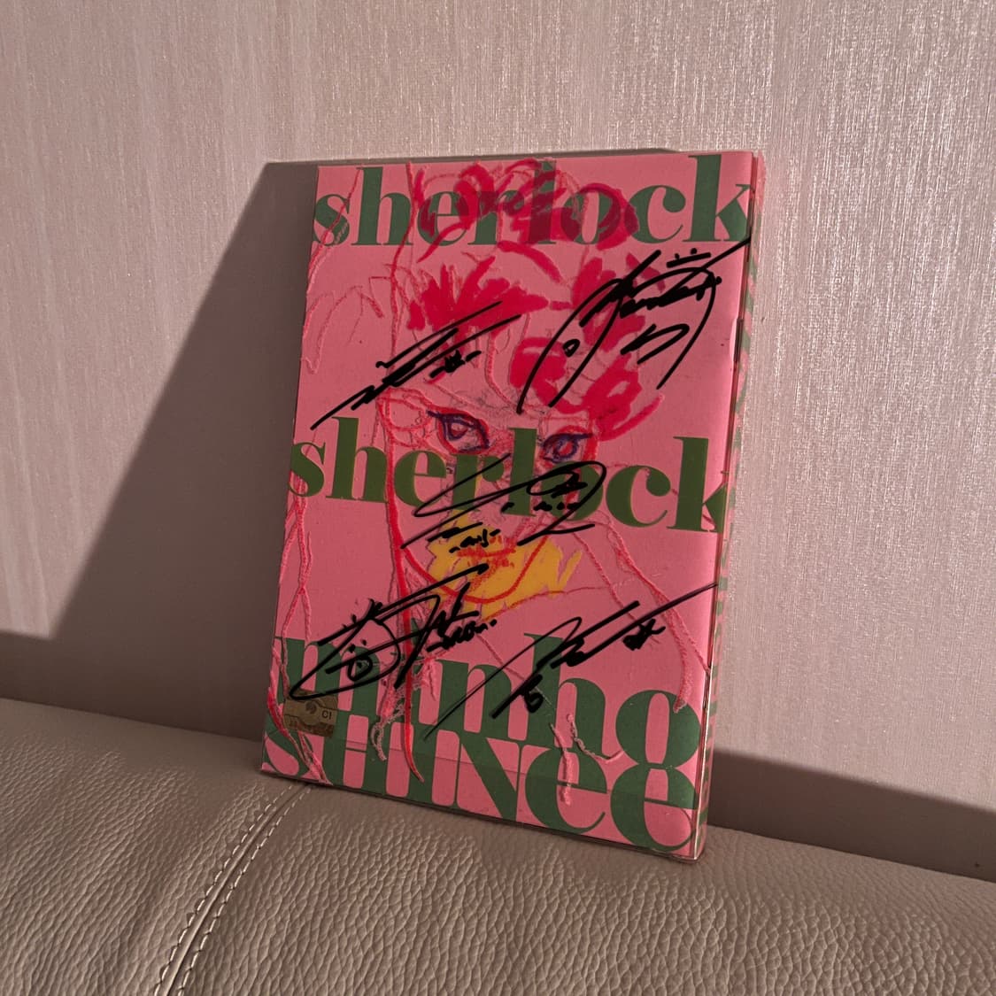 샤이니 4집 미니 앨범 셜록 멤버 전원 친필싸인 CD 상품이미지1