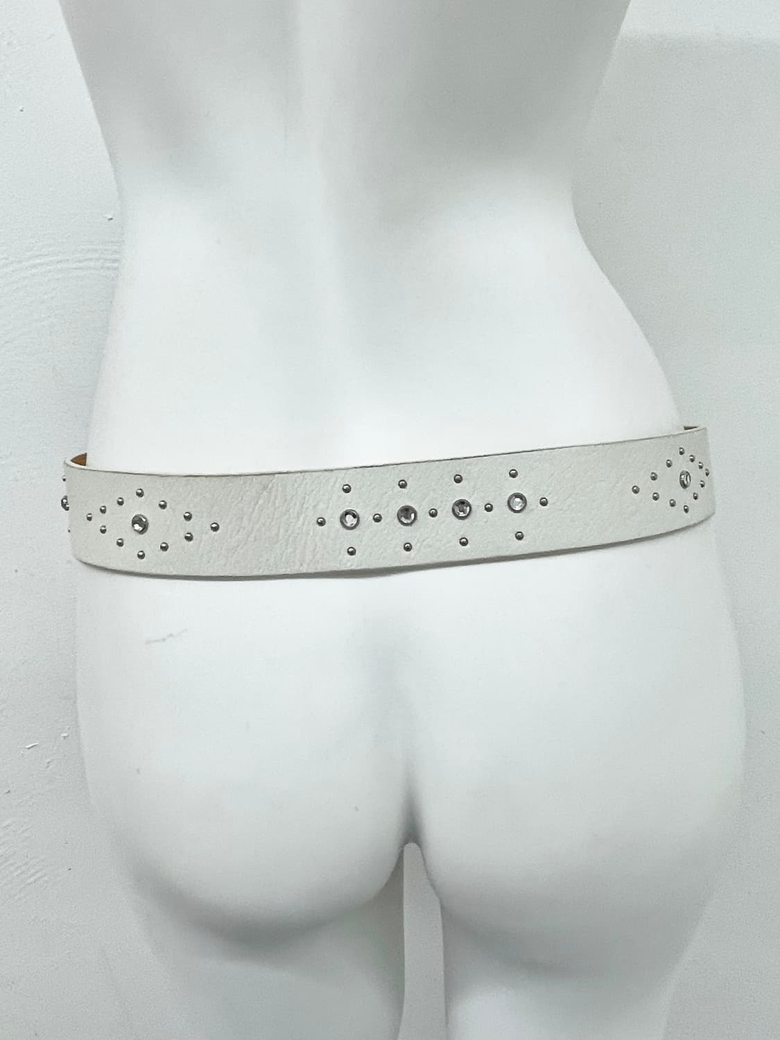 화이트페어리 리얼레더 큐빅 버클 벨트 상품이미지4