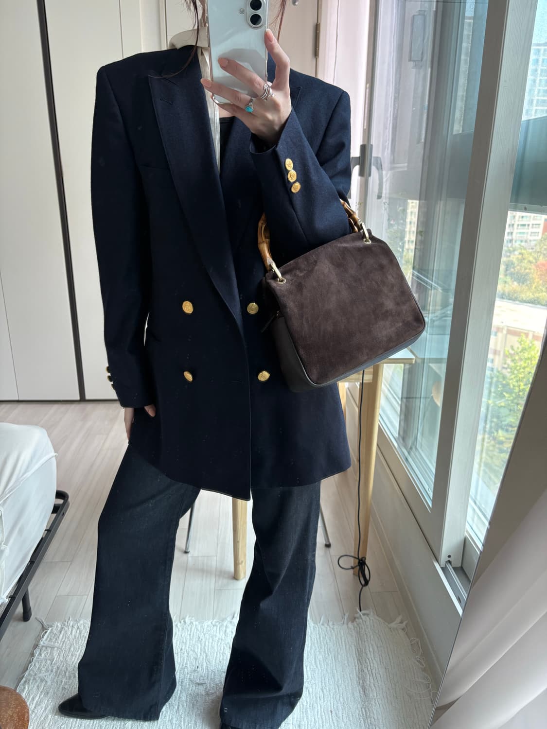 Navy Gold Double Blazer 상품이미지4