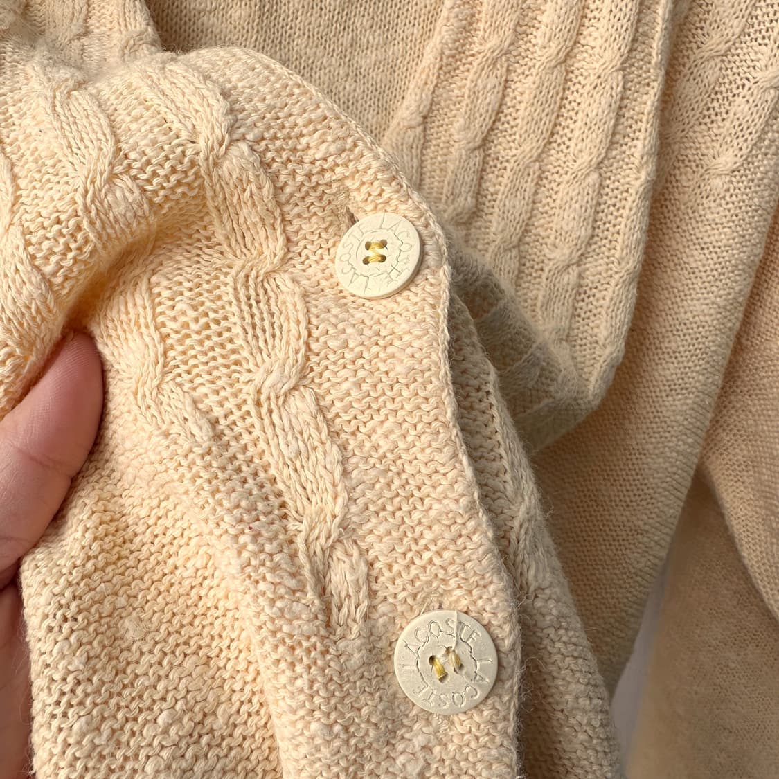 Chemise 라코스테 니트 가디건 옐로우 40 상품이미지7