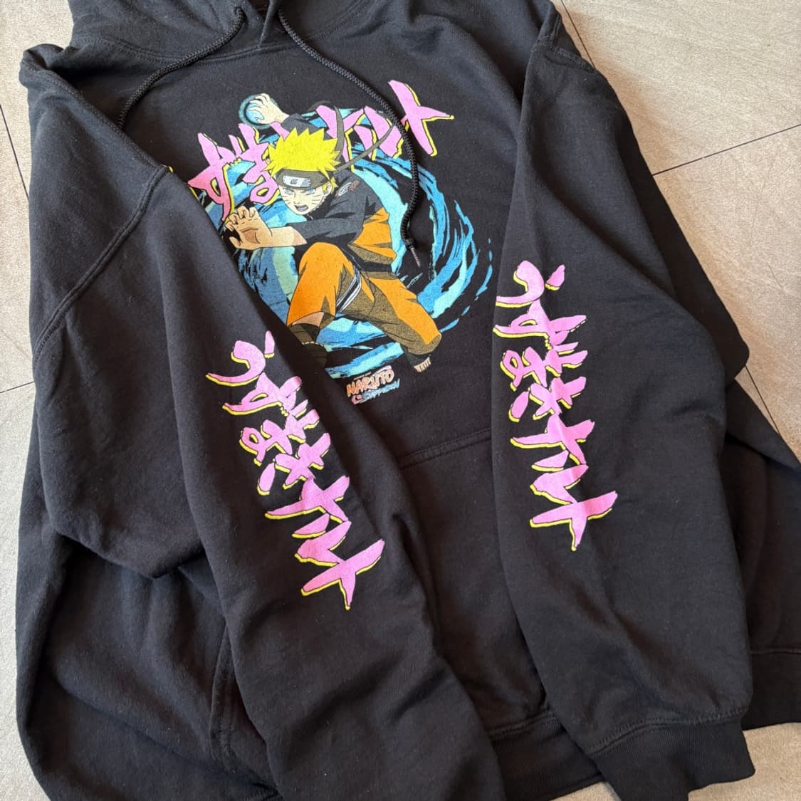 나루토 질풍전 07년도 나선환 블랙 후드 티 상품이미지7