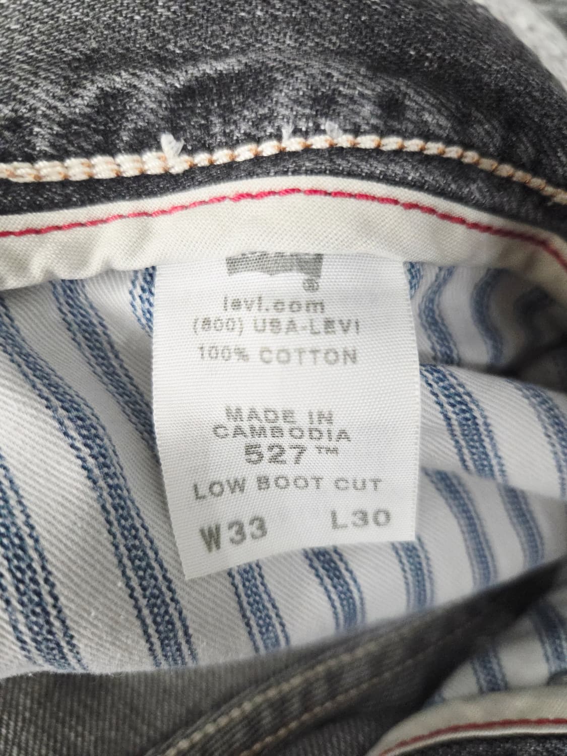 리바이스(Levi's) 527 로우 부츠컷 그레이 데님 팬츠 상품이미지8