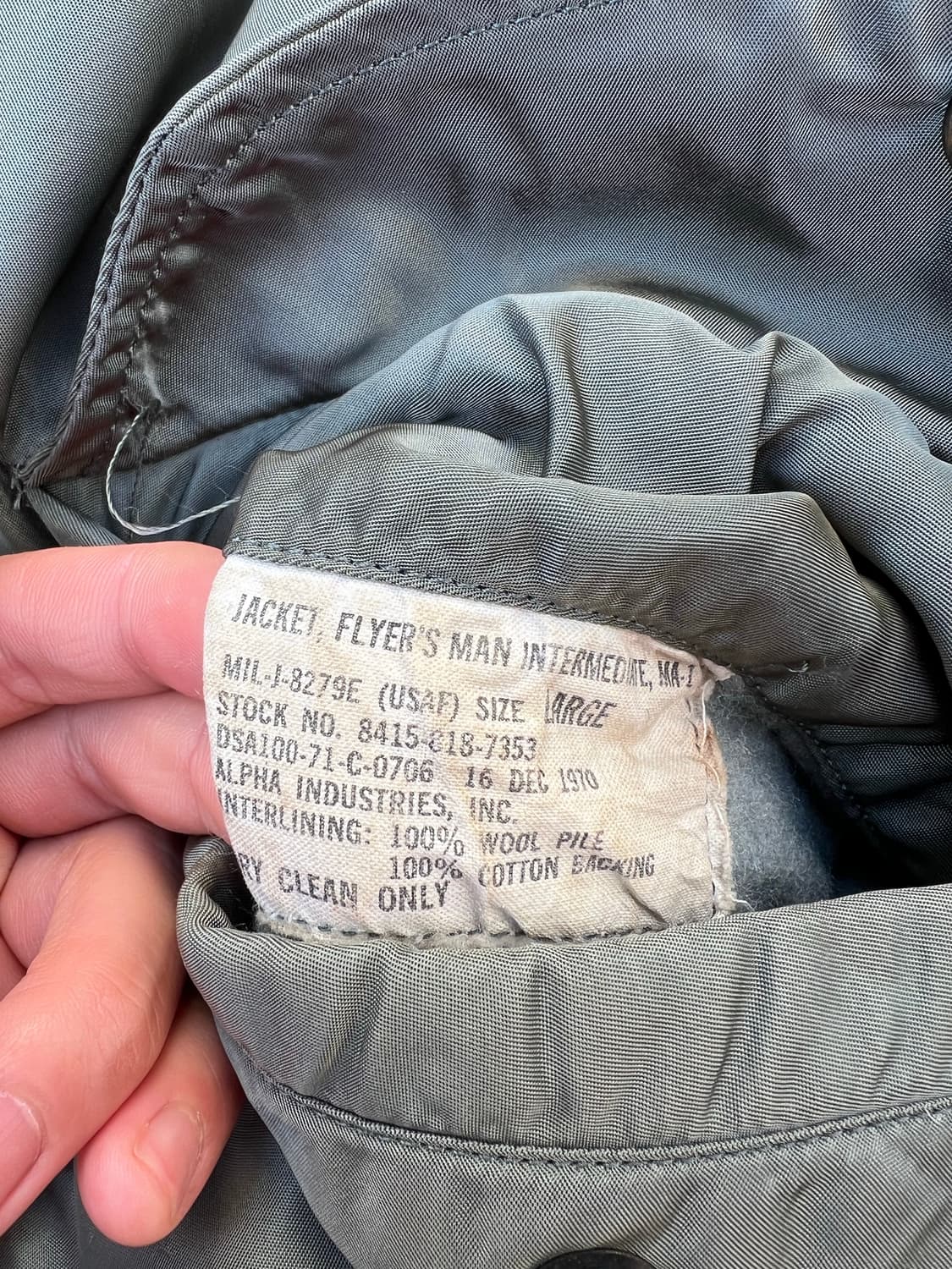 1970s ALPHA MA-1 BOMBER 70s MA-1 봄버 상품이미지9