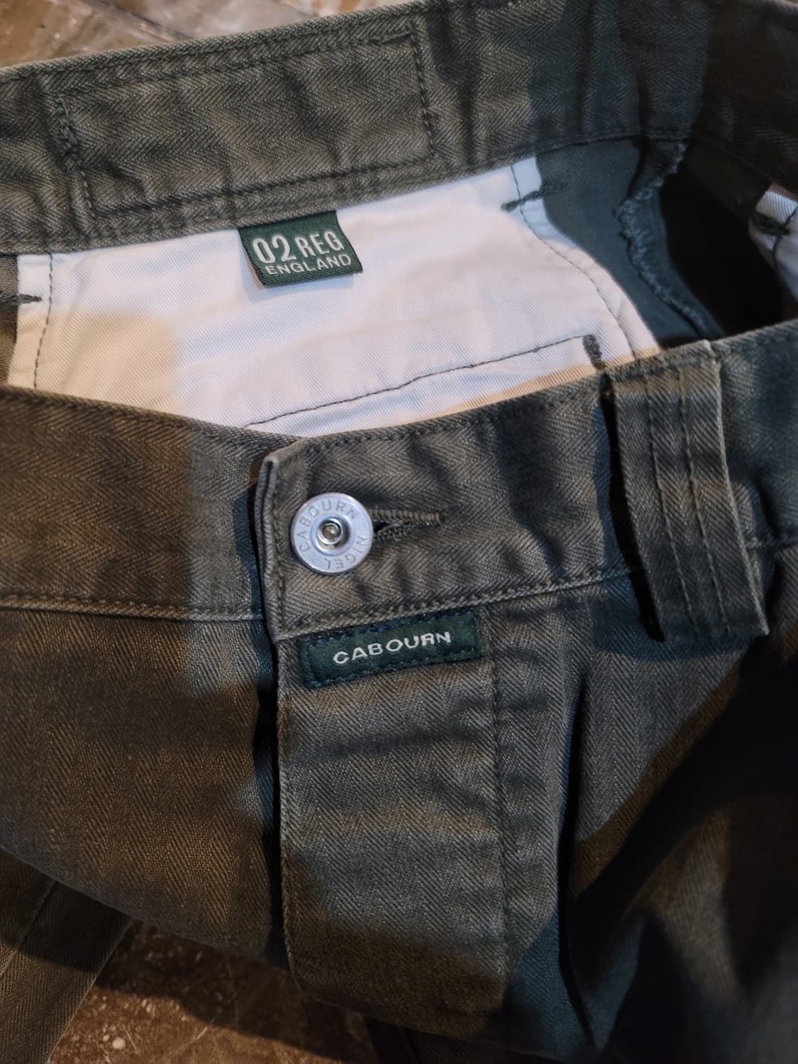 나이젤카본 헤링본 와이드 팬츠(올리브) 상품이미지3