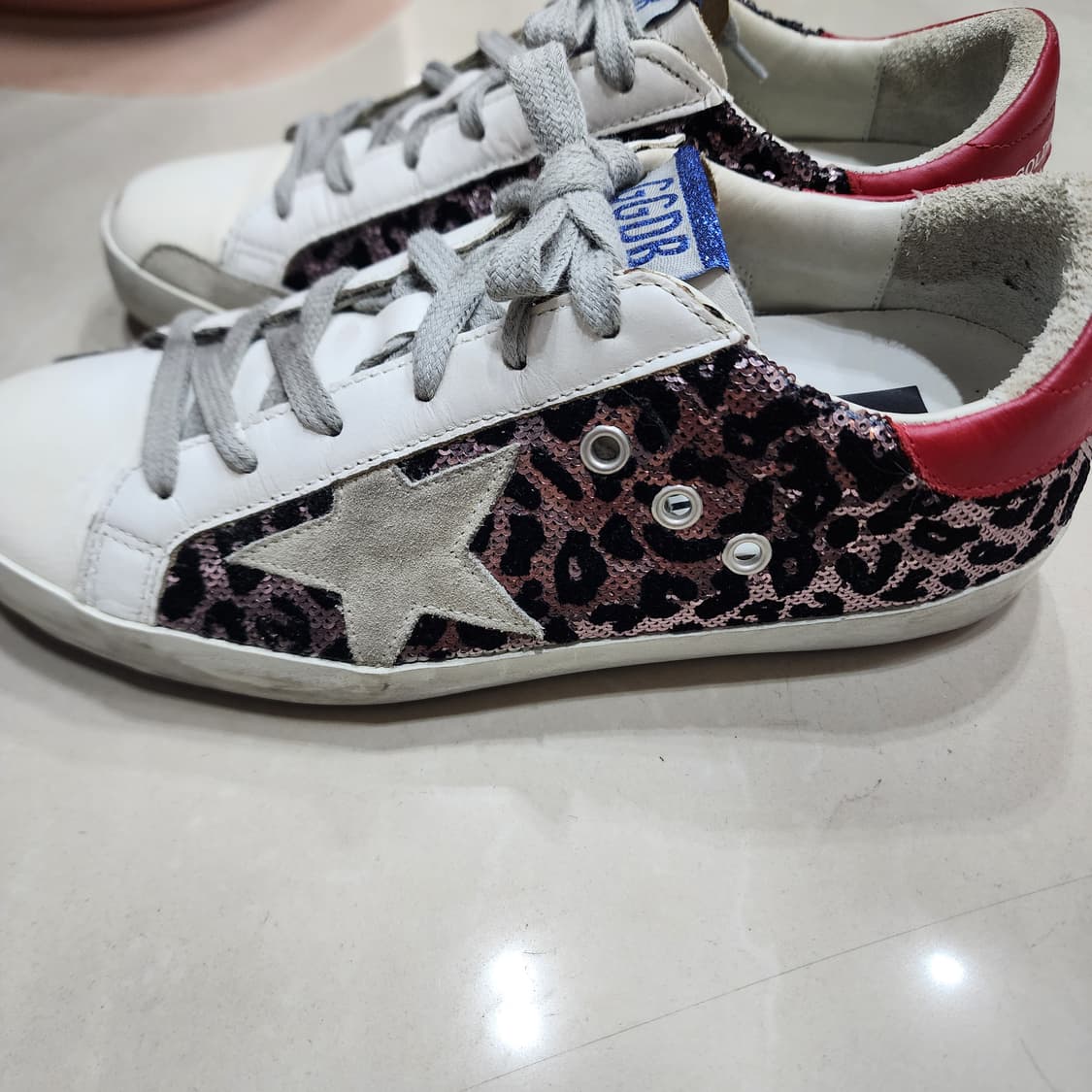 골든구스 스팽글 슈퍼스타 레오파드 스니커즈 37 상품이미지4