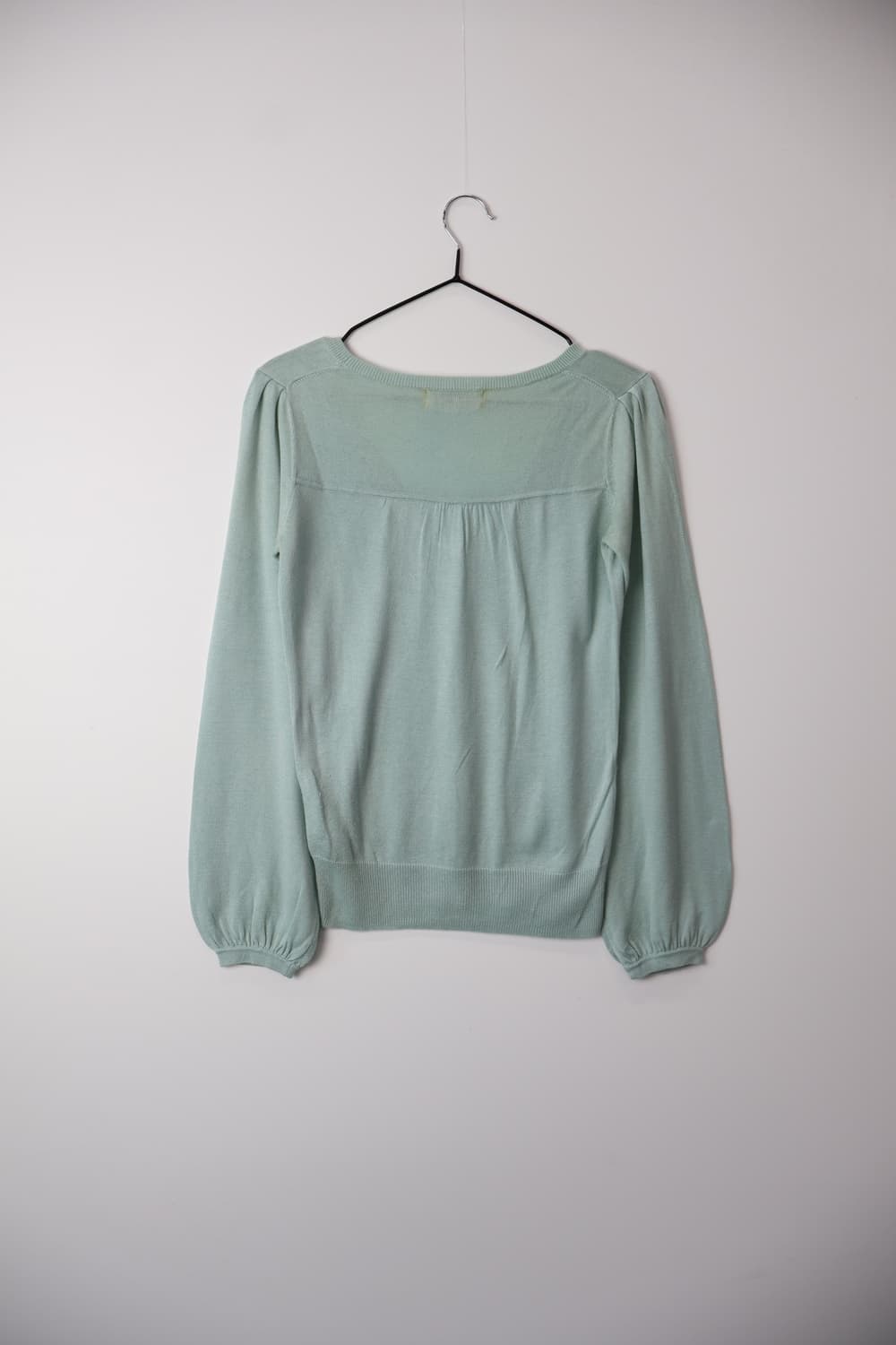 Jpn Mint Green VNeck Balloon Sleeve Knit 상품이미지4