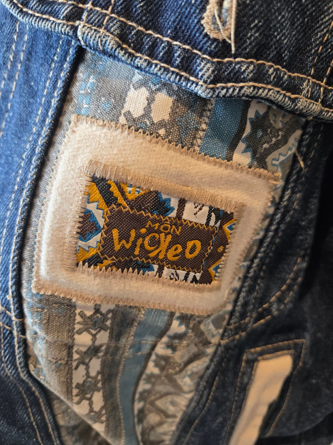 mon wicked 패치워크 데님 자켓 상품이미지6