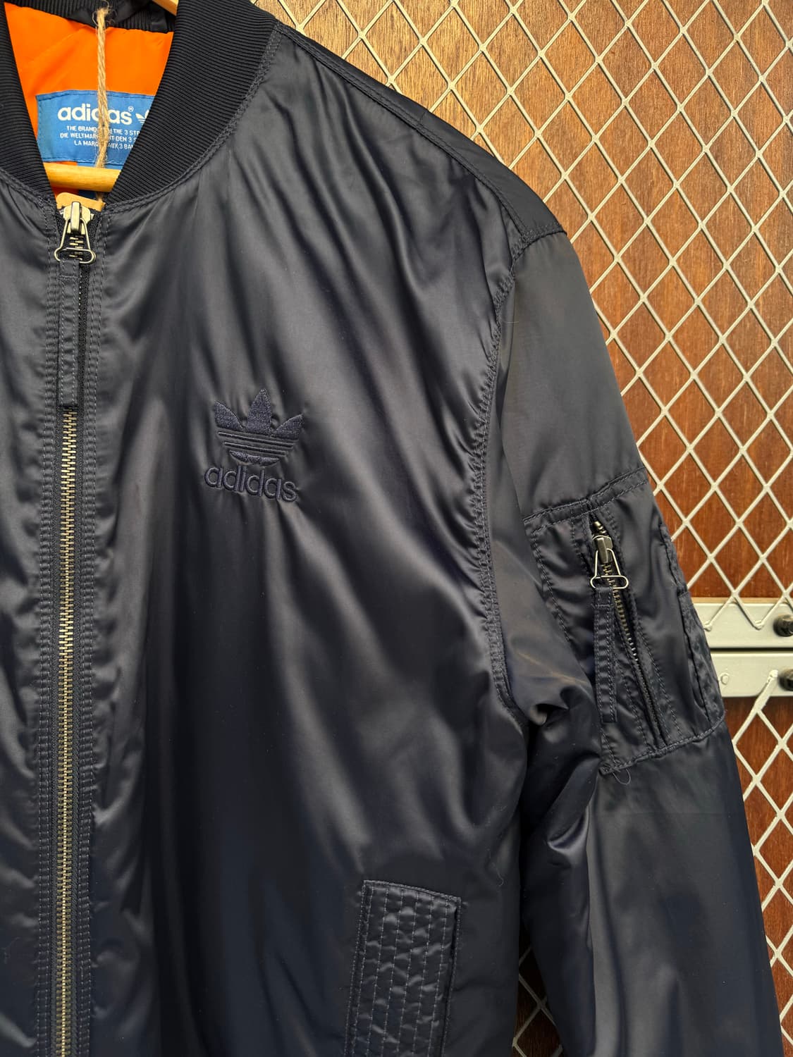 아디다스 누빔 네이비 MA1 블루종 자켓 항공점퍼 M 상품이미지2