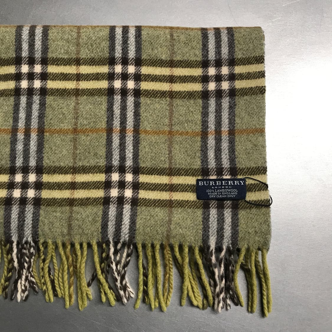 버버리 정품 램스울 머플러 그린 상품이미지2
