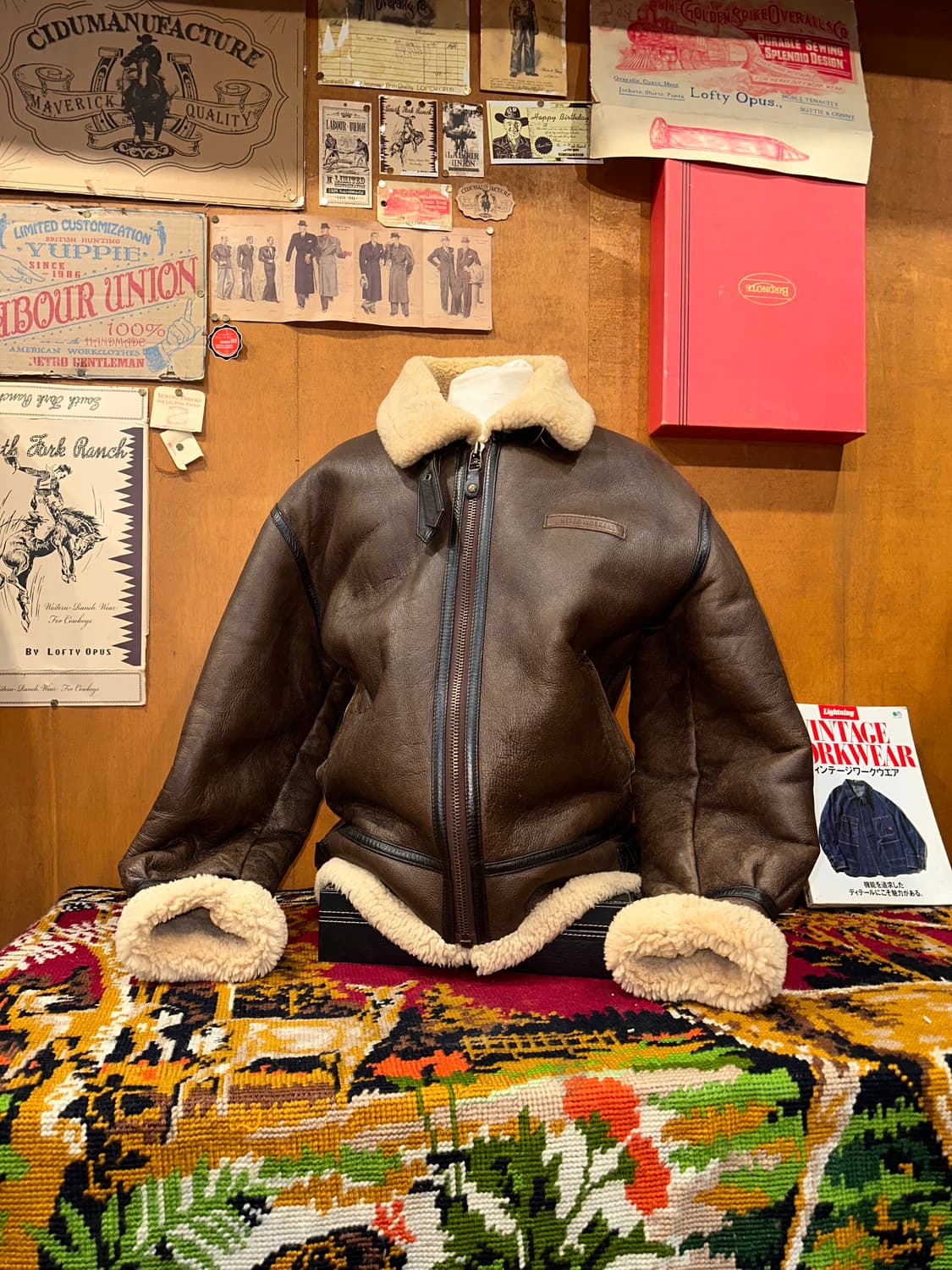 ( XL-2XL ) B3무스탕 밀리터리 워크웨어 아메카지 가죽자켓  상품이미지1