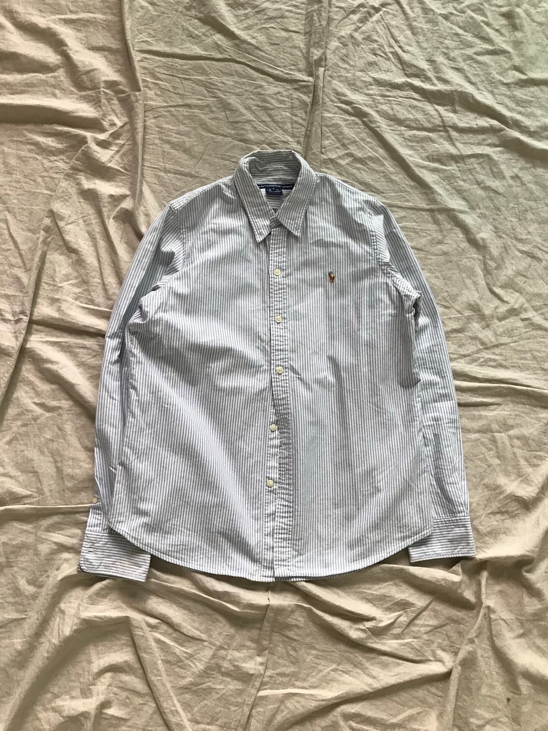 폴로 랄프로렌 포니로고 스트라이프 스카이블루 셔츠 상품이미지5