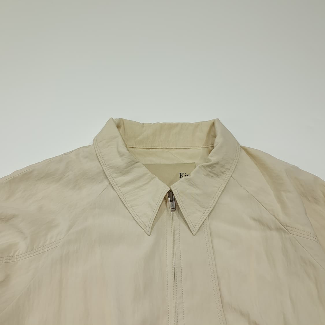 CK054 FREE 마땡킴 한국판  래글런 베이지 바람막이 자켓 상품이미지2