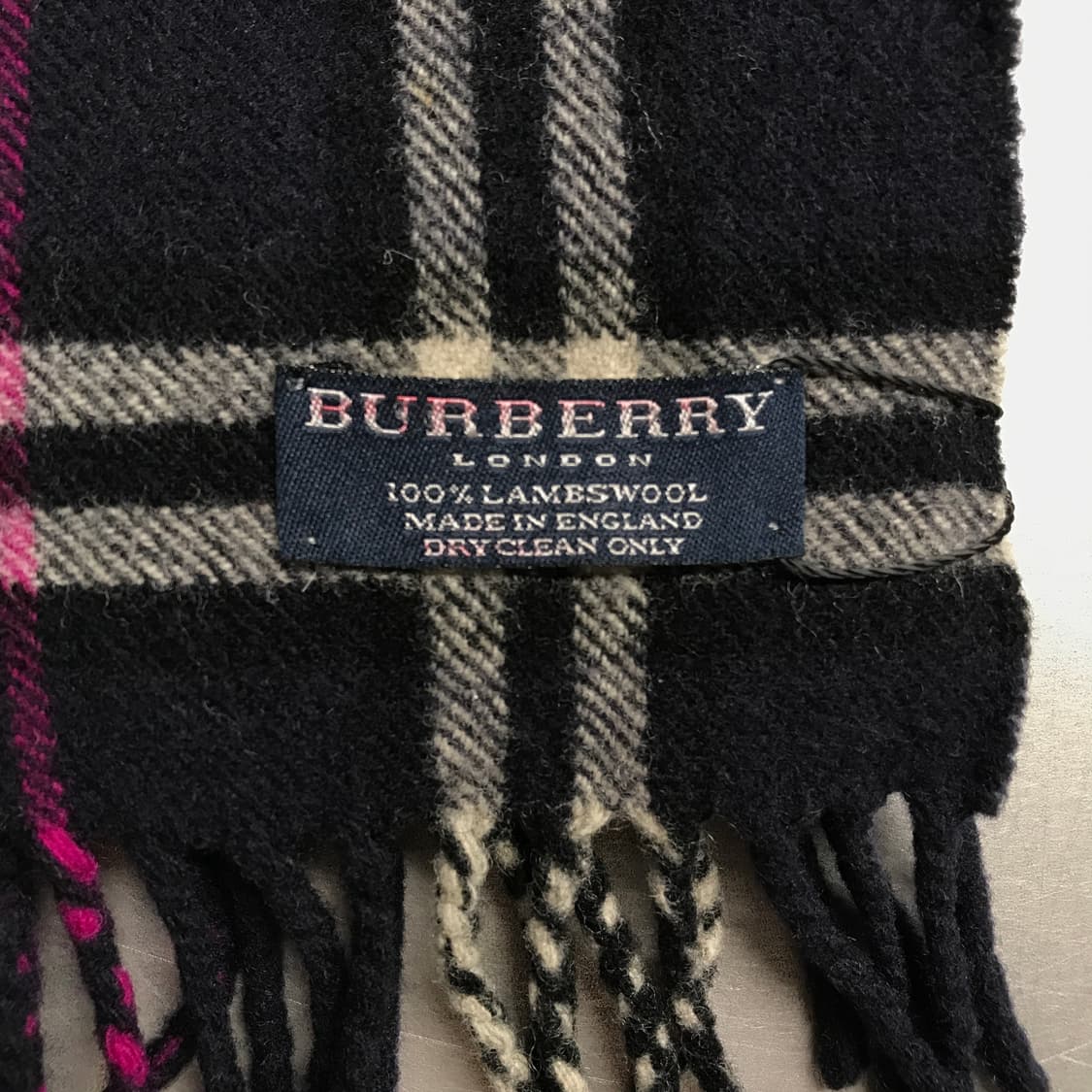 버버리 정품 램스울 머플러 네이비 상품이미지5