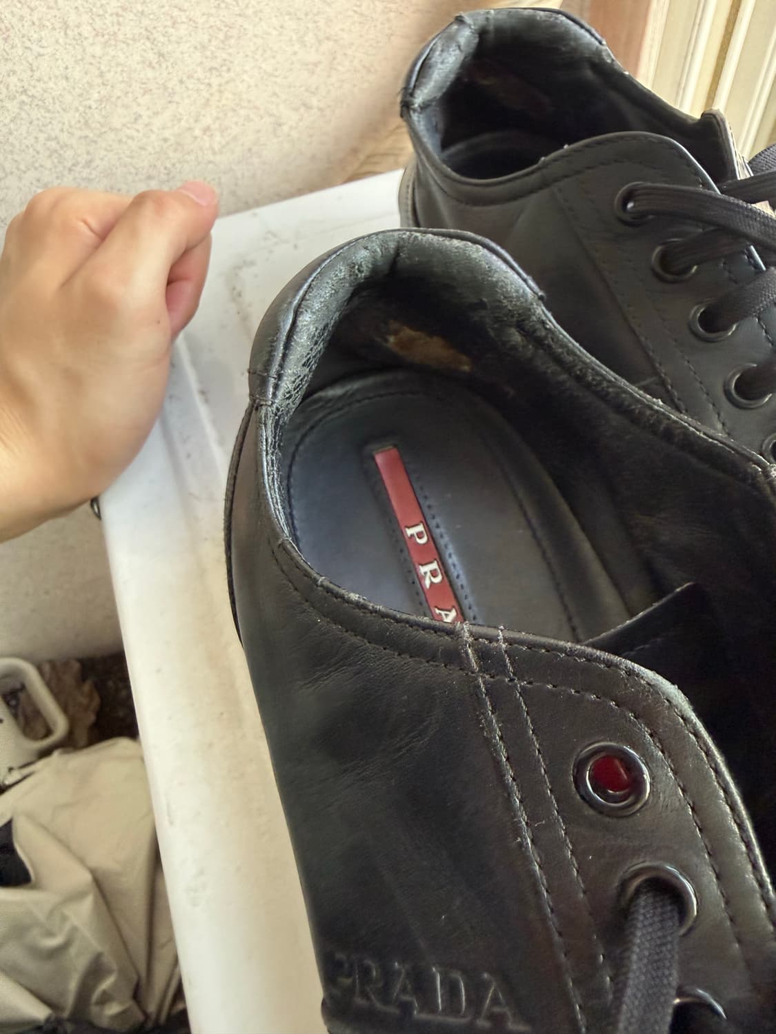 프라다 (프라다스포츠) 레더 컵솔 스니커즈 상품이미지7