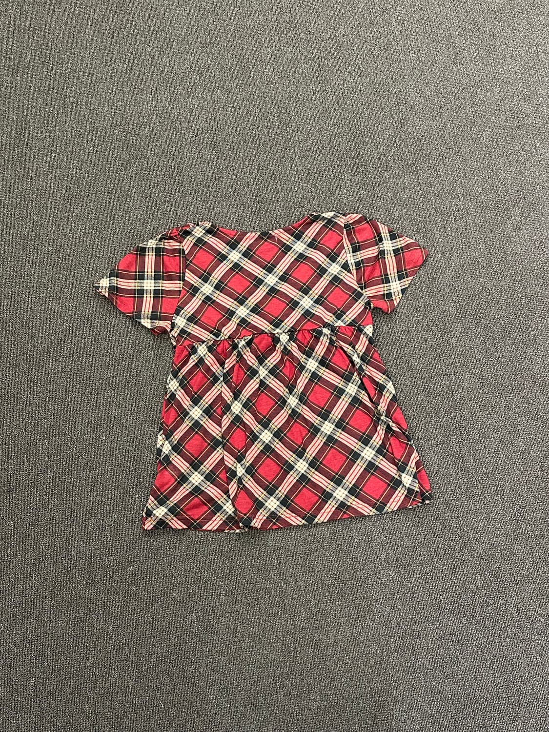 38)Japanese vintage 여성 타탄체크 레이스 펑크 반팔 상품이미지7