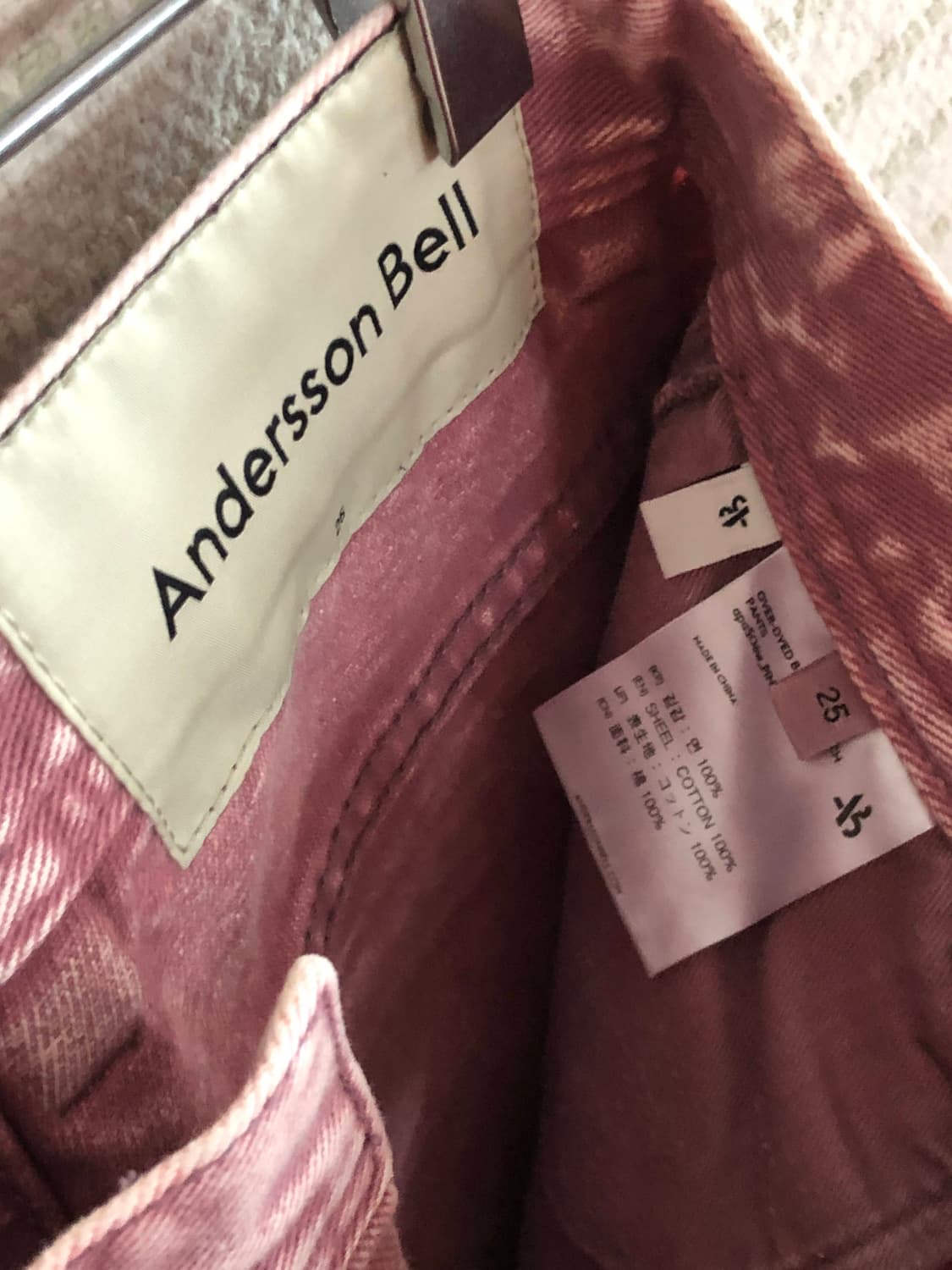 엔더슨밸 빈티지 핑크 카펜터 데님 팬츠 상품이미지4