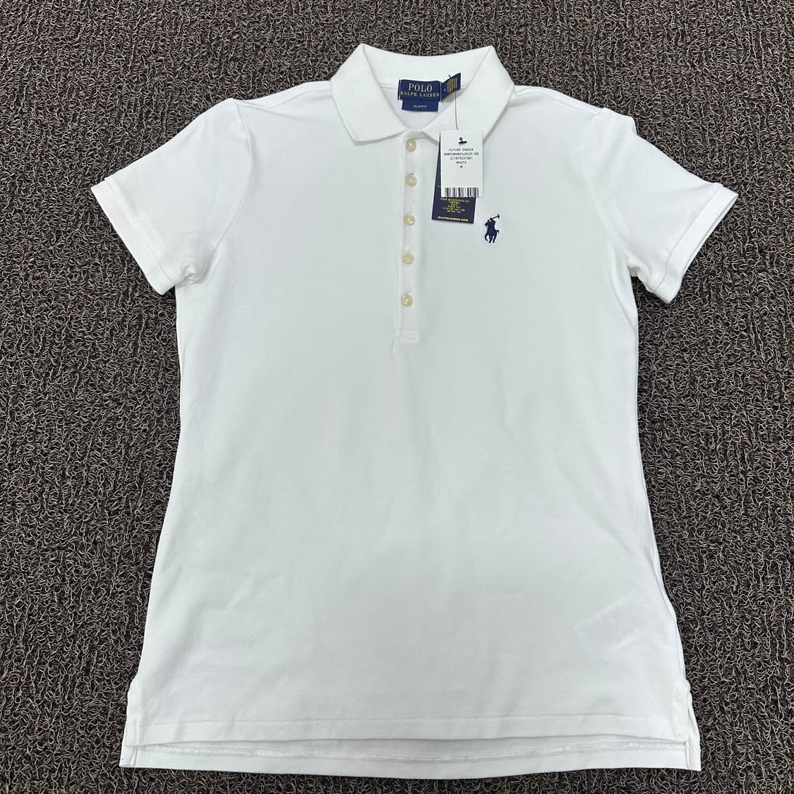[새상품] 폴로 랄프로렌 여성 카라티 반팔티셔츠 화이트 M 상품이미지1