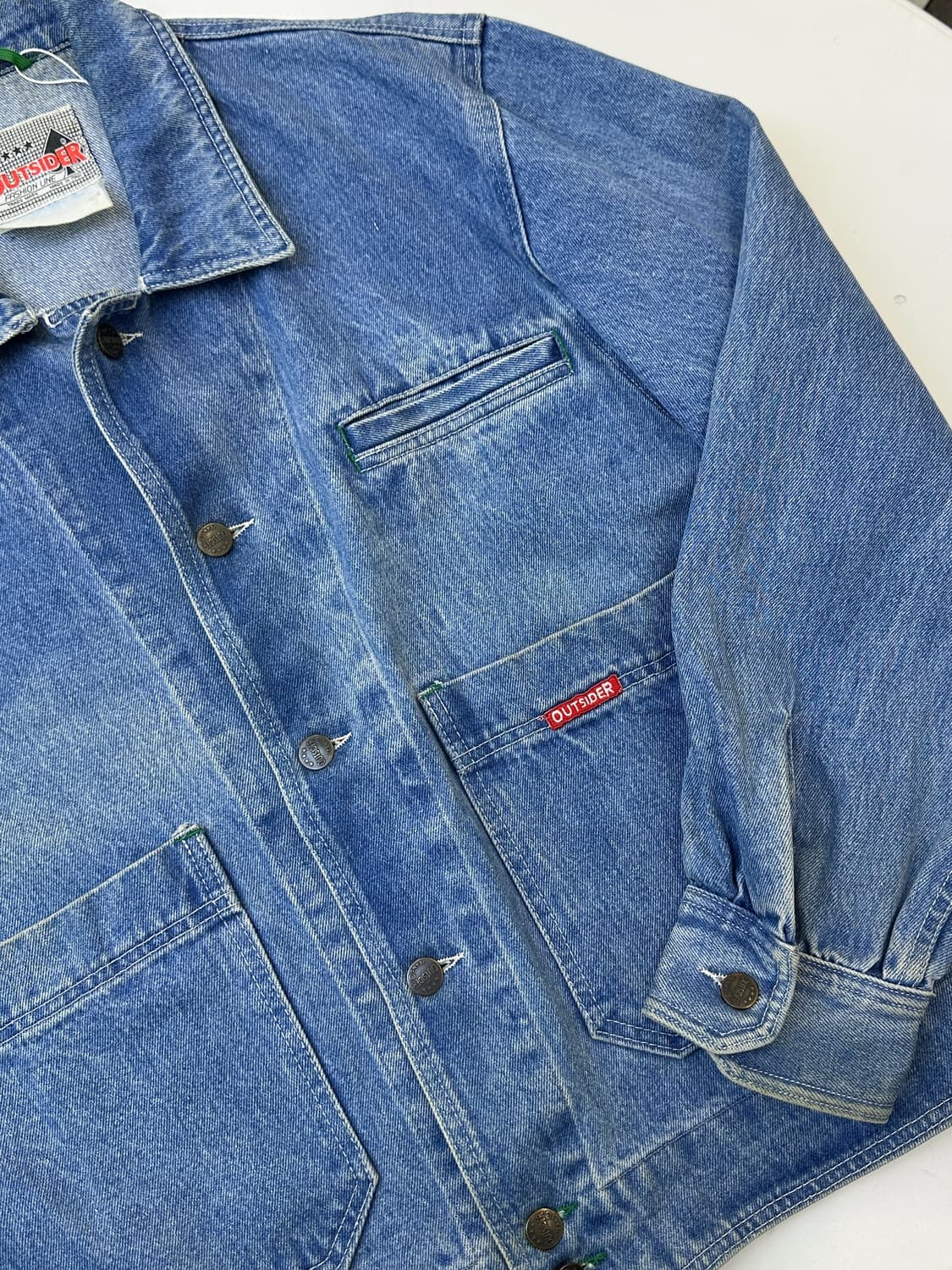 아웃사이더 90s 이태리 메이드 데님 자켓 상품이미지4