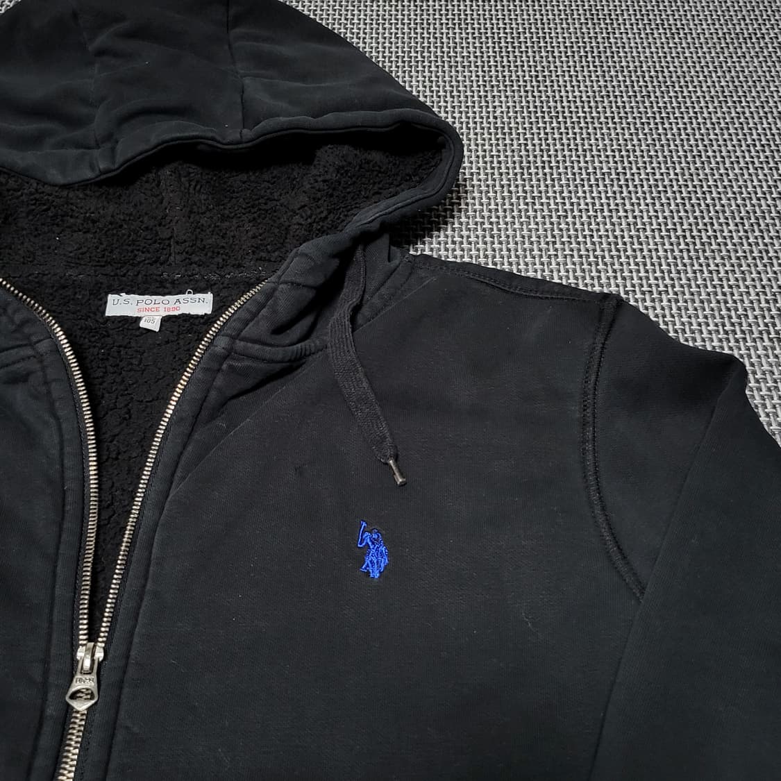 U.S. POLO US폴로 뽀글이안감 후드집업 블랙 (XL/105) 상품이미지3