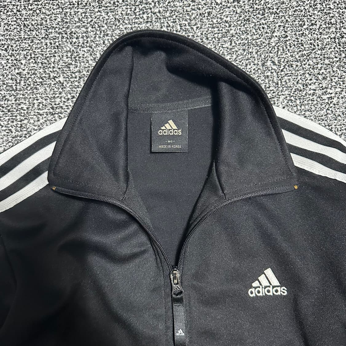 (90) 아디다스 삼선 트랙탑 블랙 검흰 져지 상품이미지2