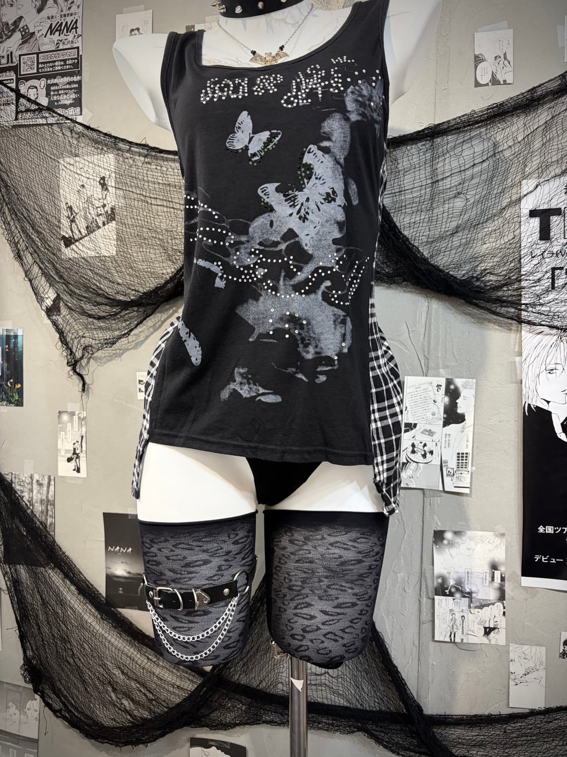 fairy Butterfly Plaid Layered sleeveless 상품이미지9