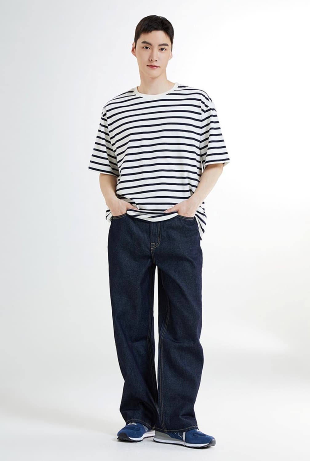 스파오 와이드 생지 진청 데님 진 76 상품이미지2