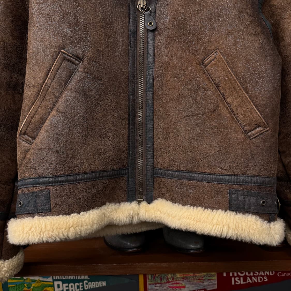 Vintage 리얼 양가죽 레더 빈티지 무스탕 B-3 쉽스킨 N138 상품이미지4