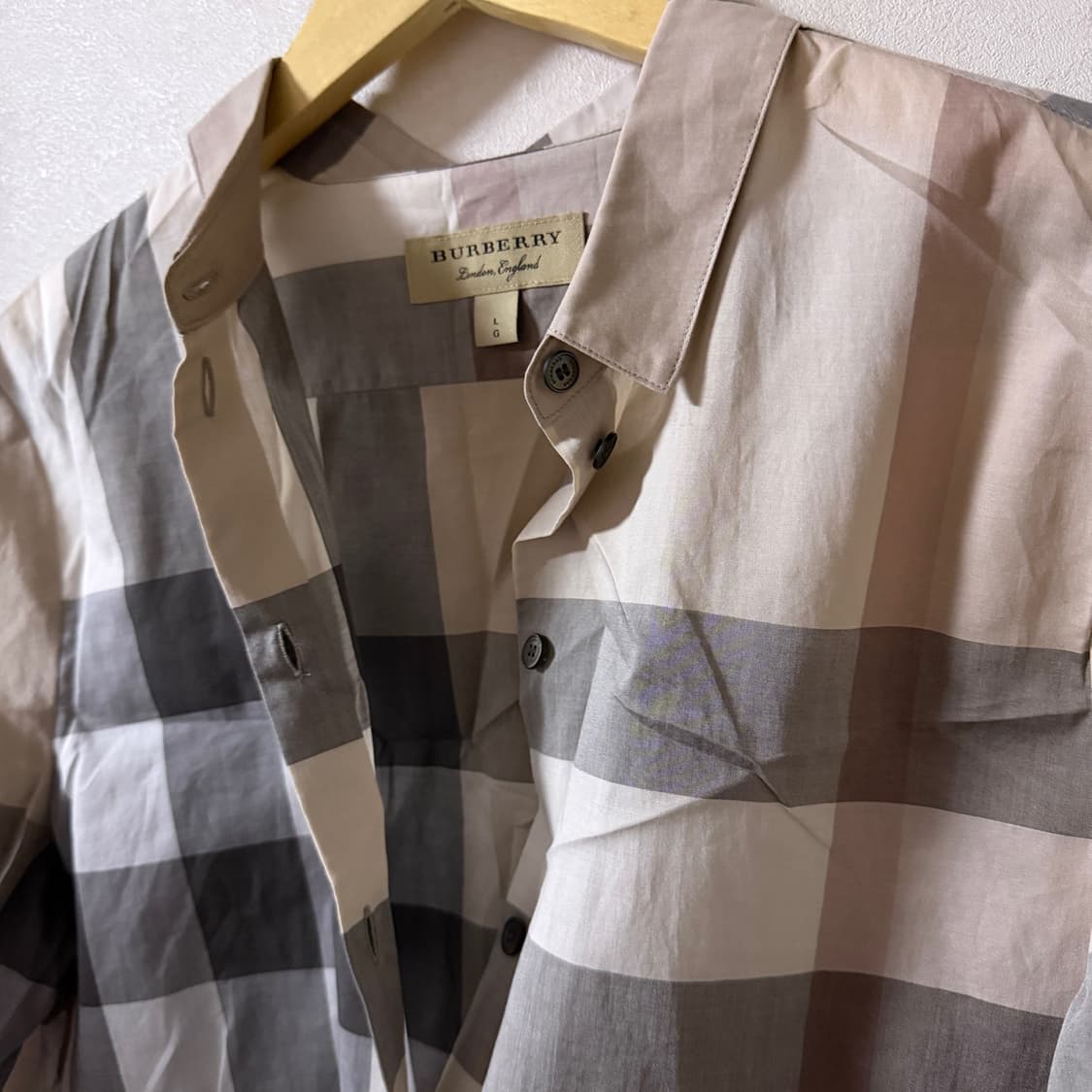 버버리 남성 노바체크 패턴 긴팔 셔츠 L (남성 100) 상품이미지10