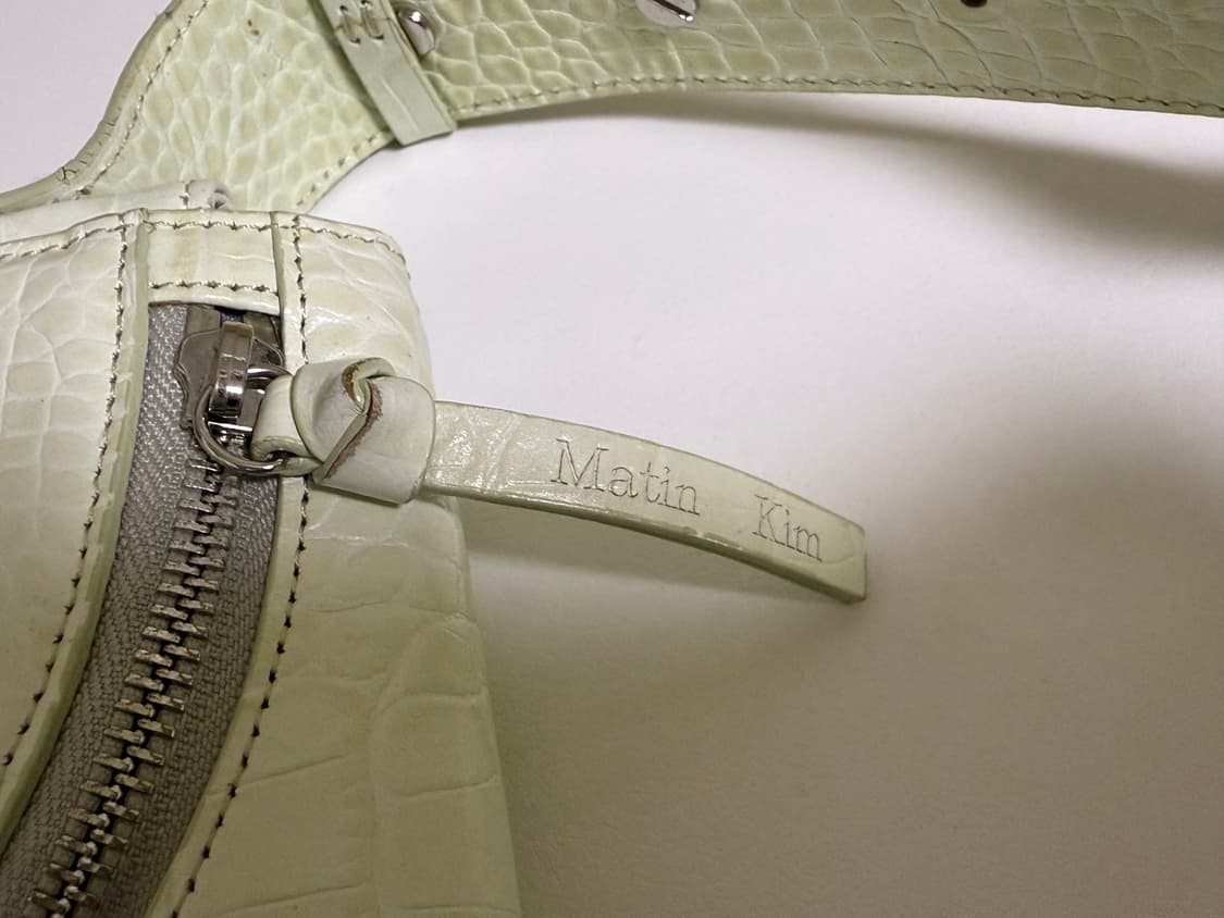 마뗑킴 크로커 체인 숄더백 라임 상품이미지3