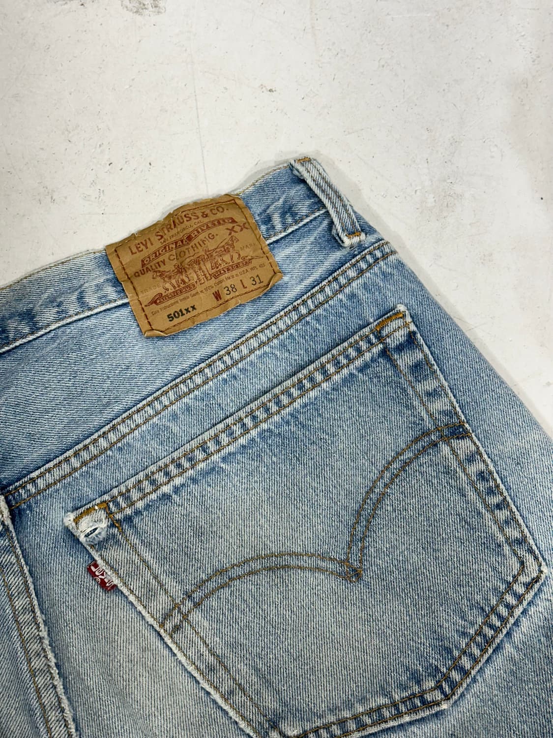 리바이스 501xx made in USA 연청 워싱 데님 팬츠 청바지  상품이미지6