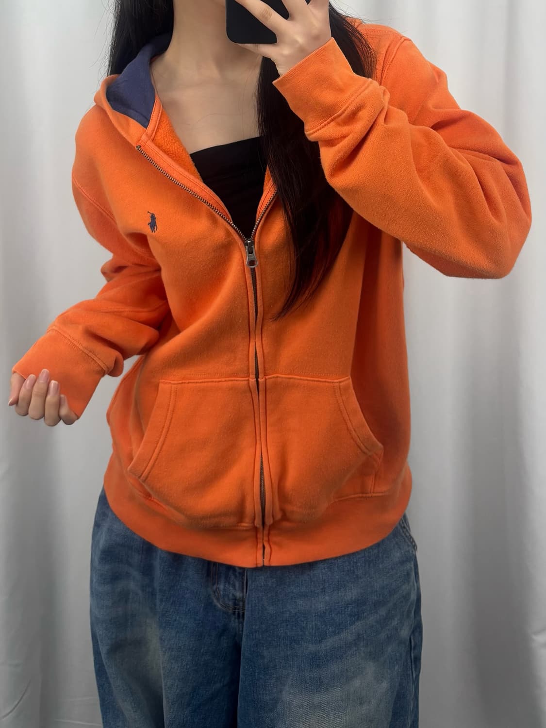 폴로 오렌지 후드집업 상품이미지2