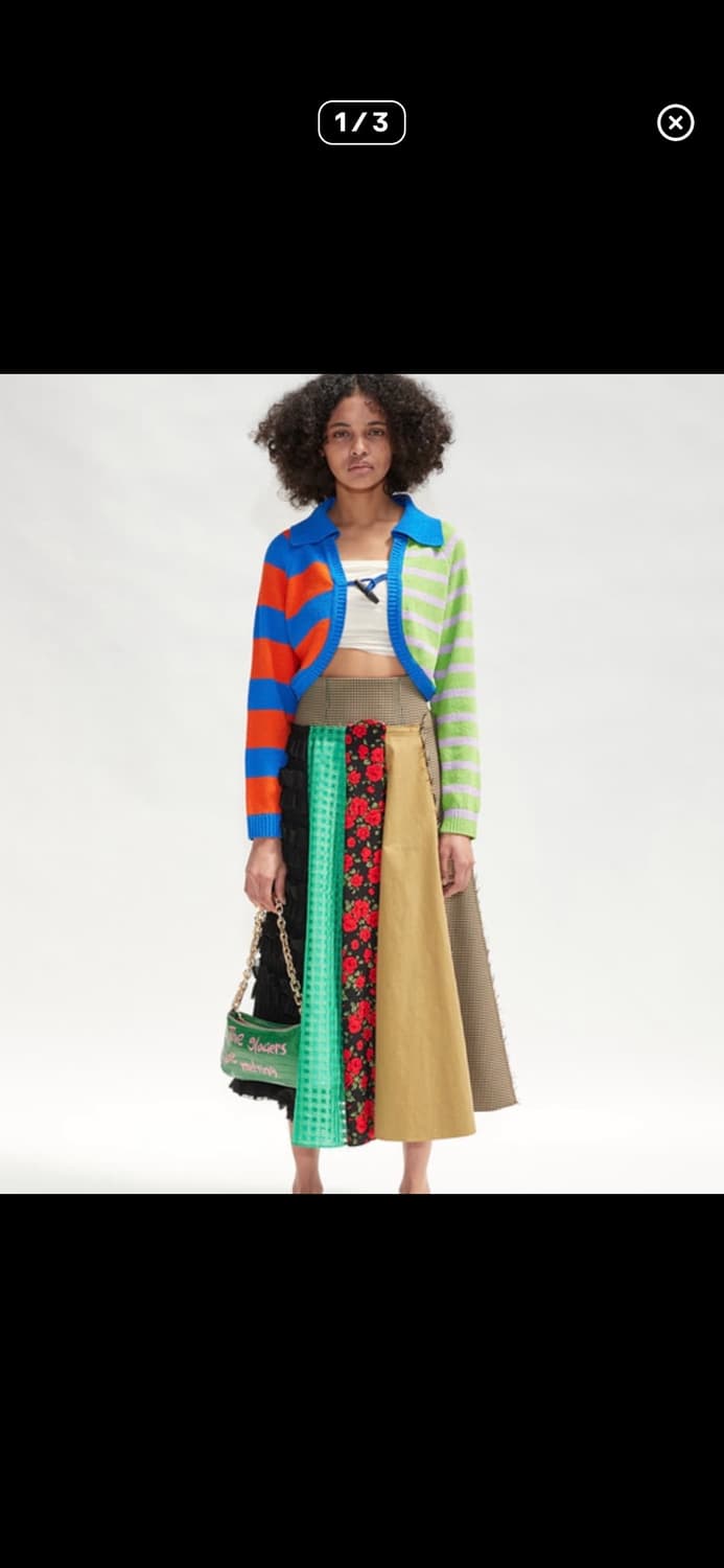 앤더슨벨 머피 스트라이프 크롭 니트 가디건 xs 상품이미지5