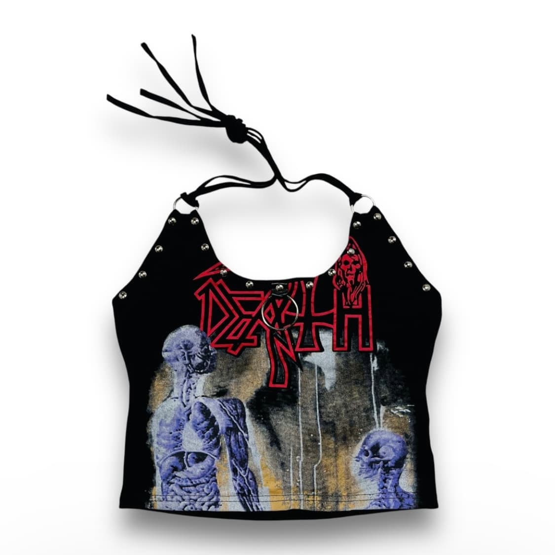 펑크 어메이징 y2k 고스 크롭 슬리브리스 상품이미지1