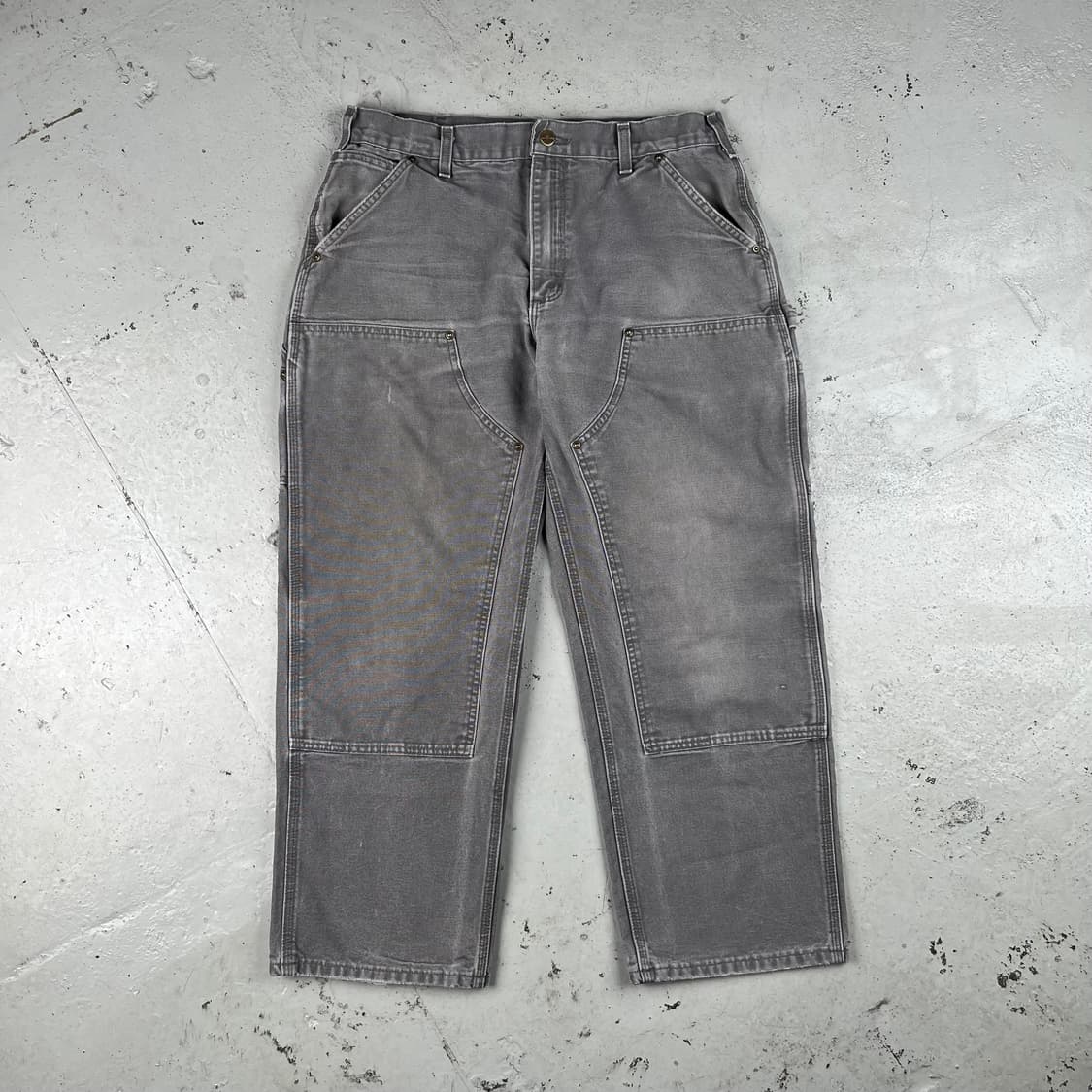 칼하트 더블니 워크팬츠 그레이 B136 상품이미지2