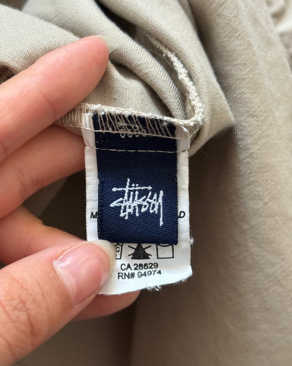 Stussy 스투시 90’s 베이지 반팔 셔츠 상품이미지6