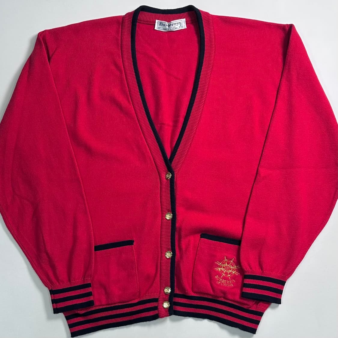 90s 버버리 금장 가디건   상품이미지1