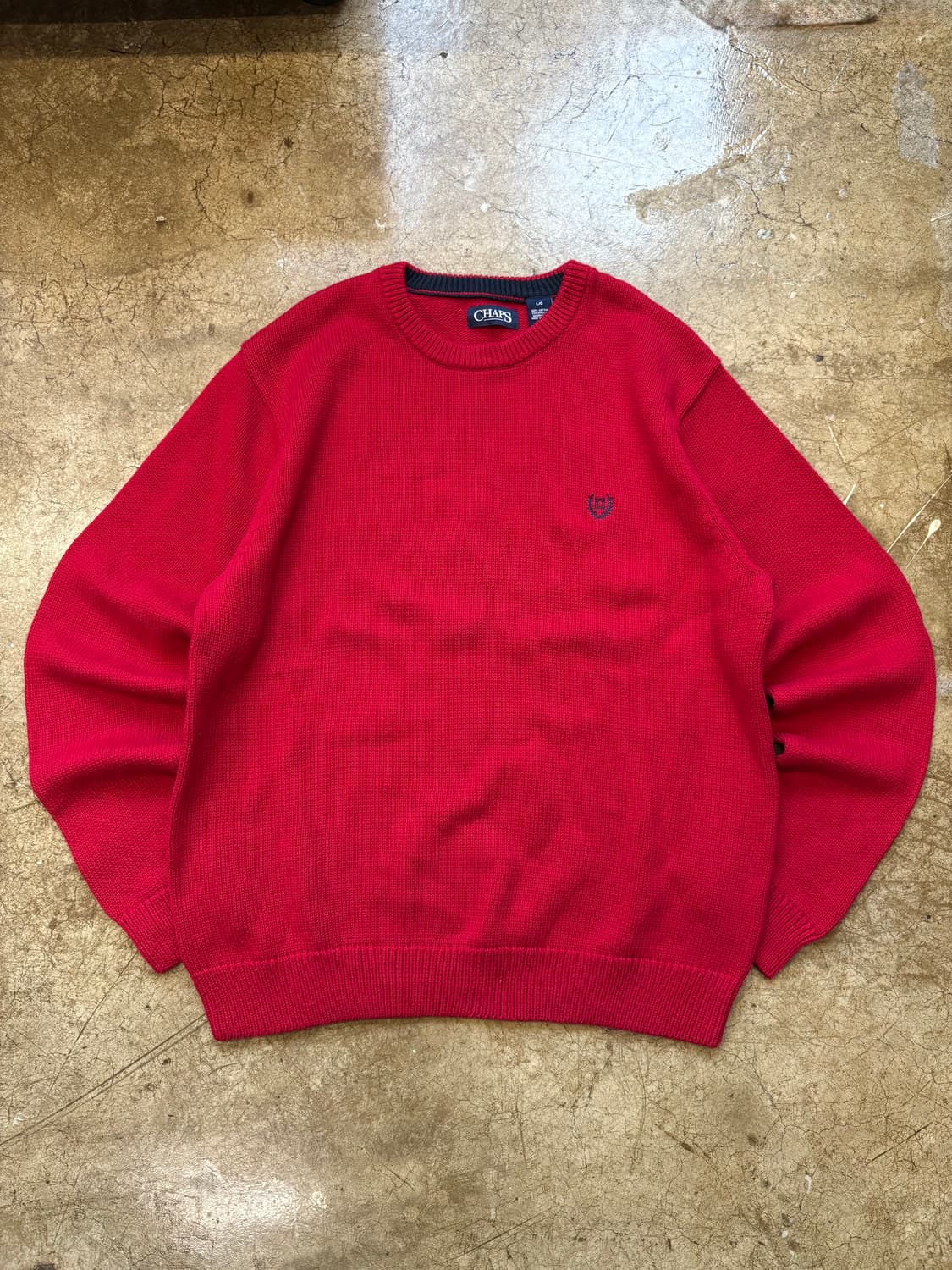 챕스 CHAPS 레드 코튼 니트 상품이미지1
