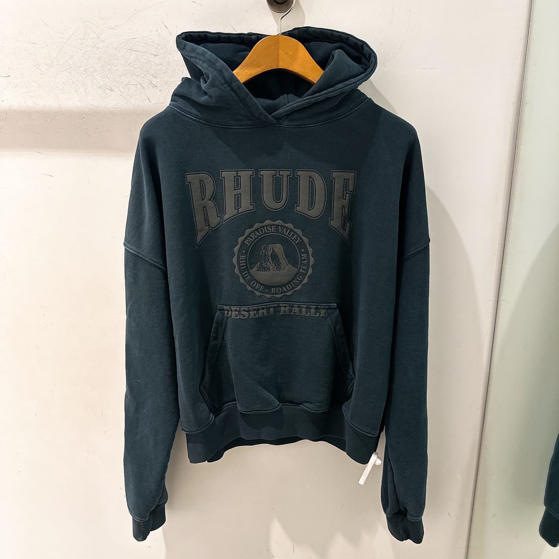 (정품/새상품) RHUDE 루드 남성 블랙 데저트 벨리 크롭 후드 상품이미지1