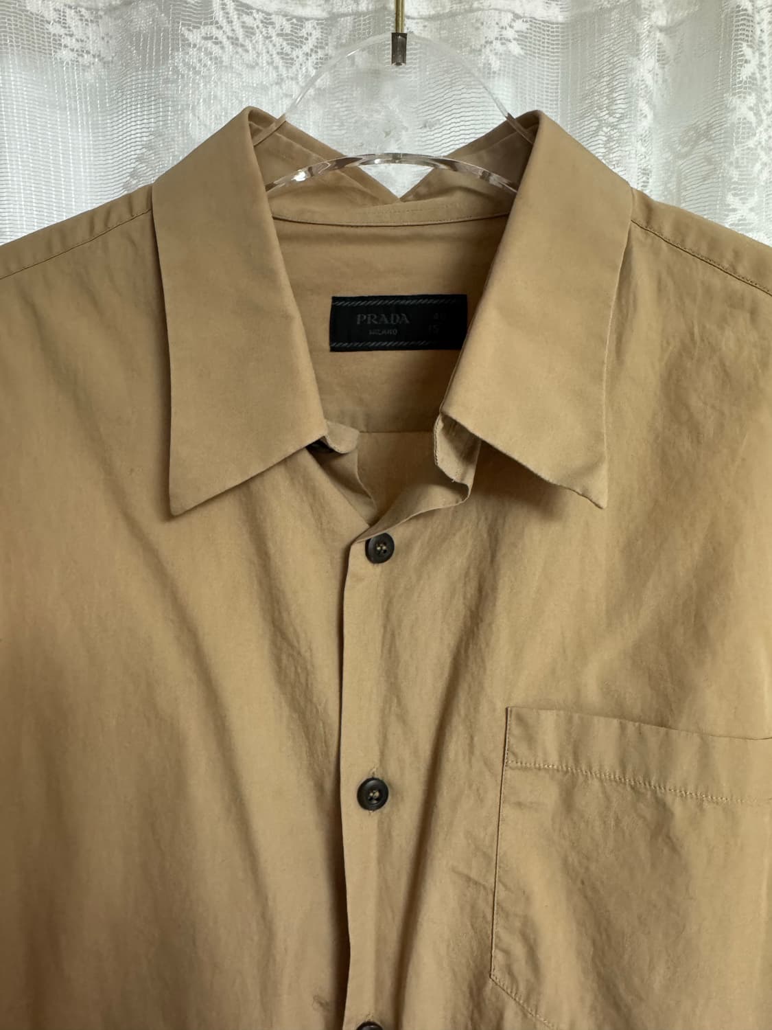 (정품) 프라다 남방 셔츠 베이지 상품이미지1