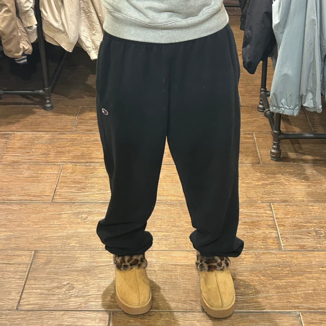 [HI] 챔피온 조거 추리닝 팬츠 블랙 상품이미지2