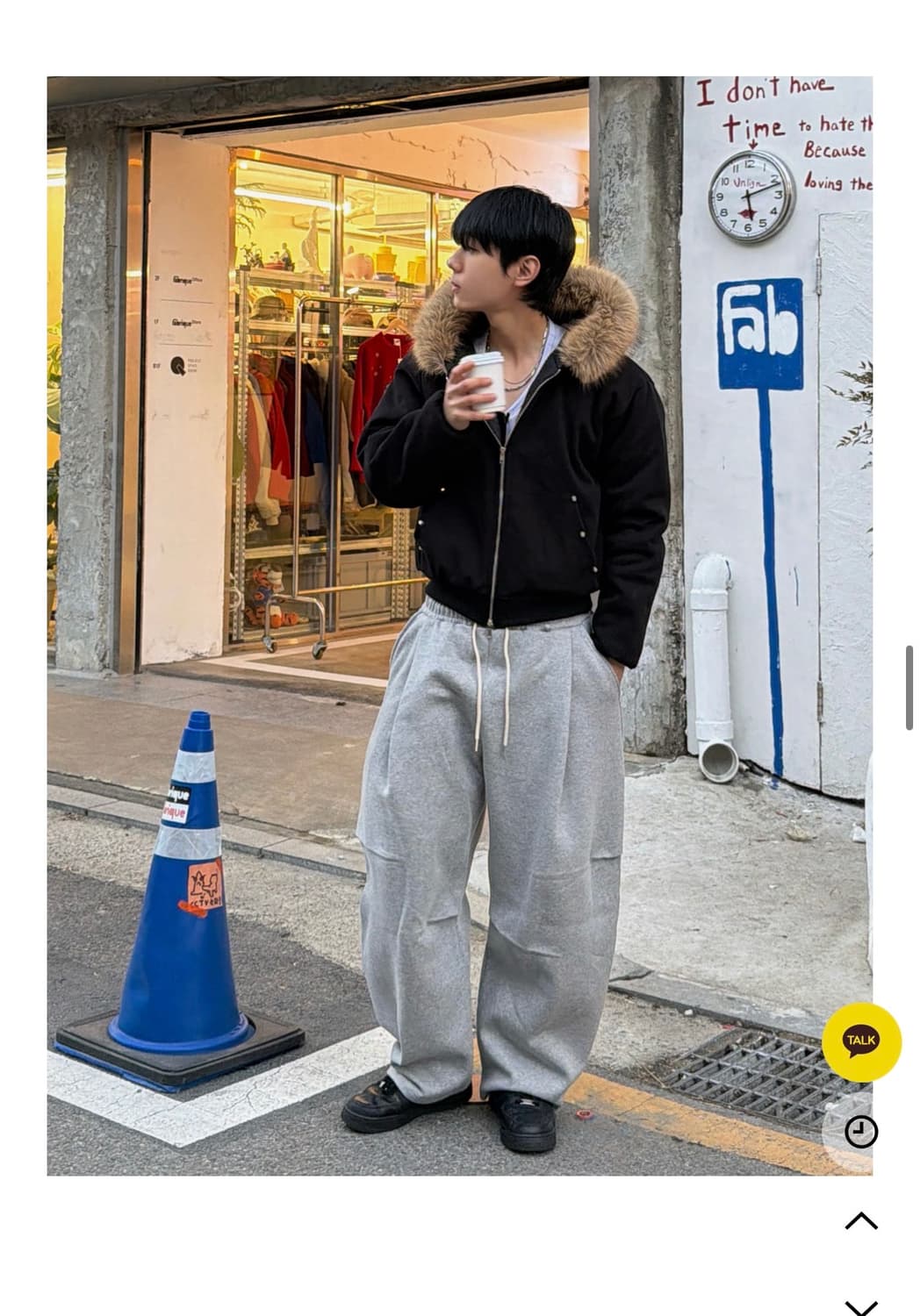 크롭 라쿤 후드집업 상품이미지3