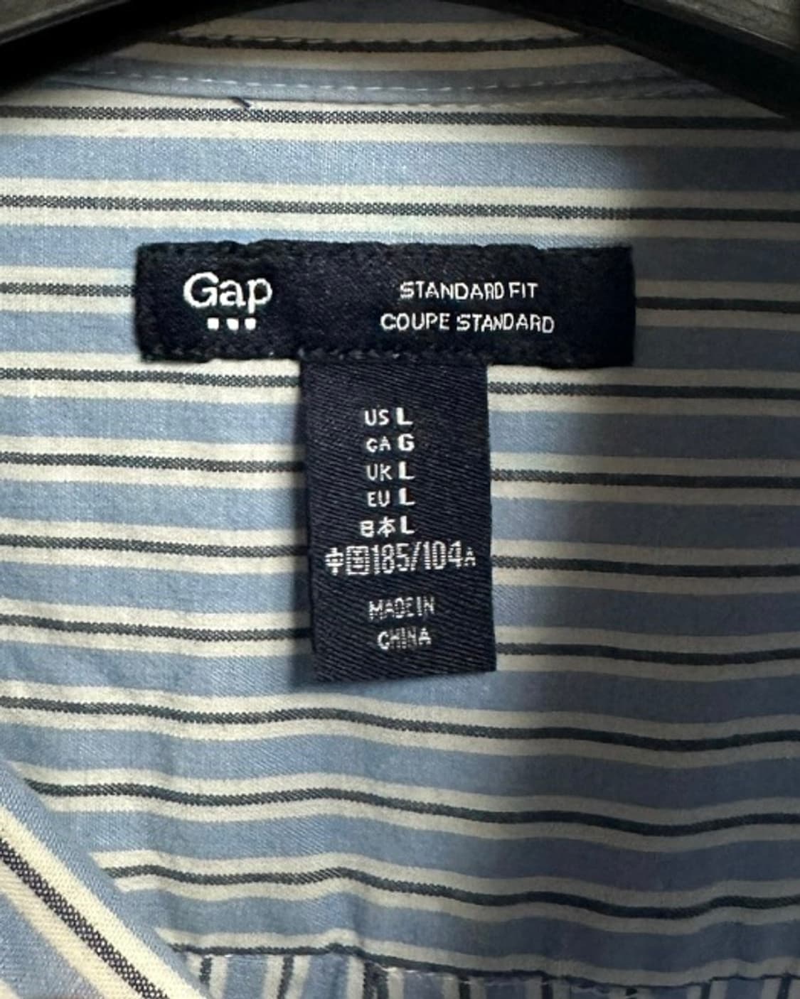 갭(Gap) 남성 스탠다드핏 스트라이프 셔츠 L size 상품이미지6