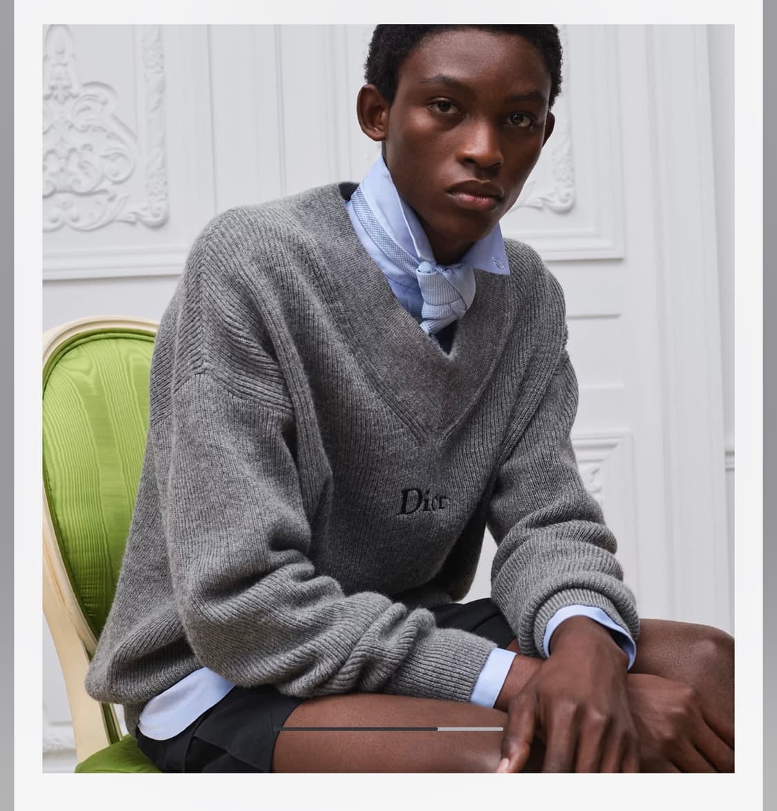 디올 자수 스웨터, 오버사이즈 핏 상품이미지7