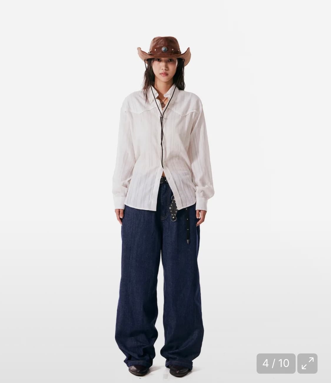 아캄 Western Cotton Shirts (White) - 2 상품이미지3