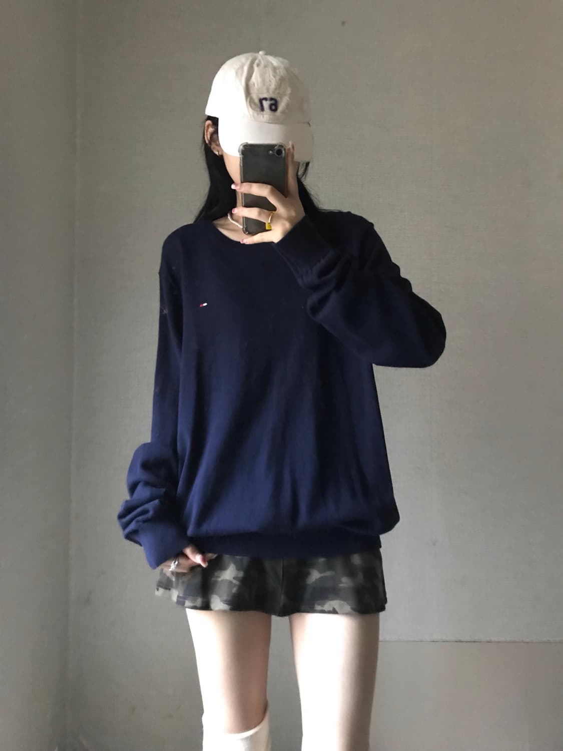 타미힐피거 네이비 루즈핏 니트 상품이미지2